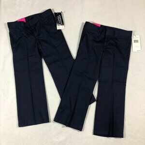 French Toast Pants Girls 4T Toddler Bootcut Set of 2 Uniform Navy Blue NEW $56